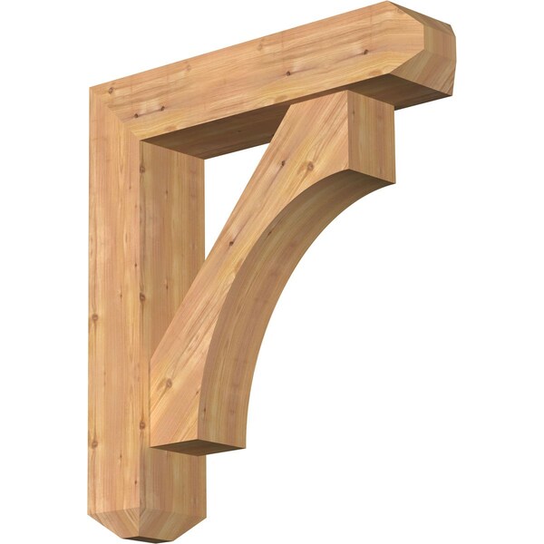 Ekena Millwork Westlake Craftsman Smooth Bracket w/ Offset Brace, Western Red Cedar, 7 1/2"W x 32"D x 36"H BKT0806X32X36WTL04SWR - main